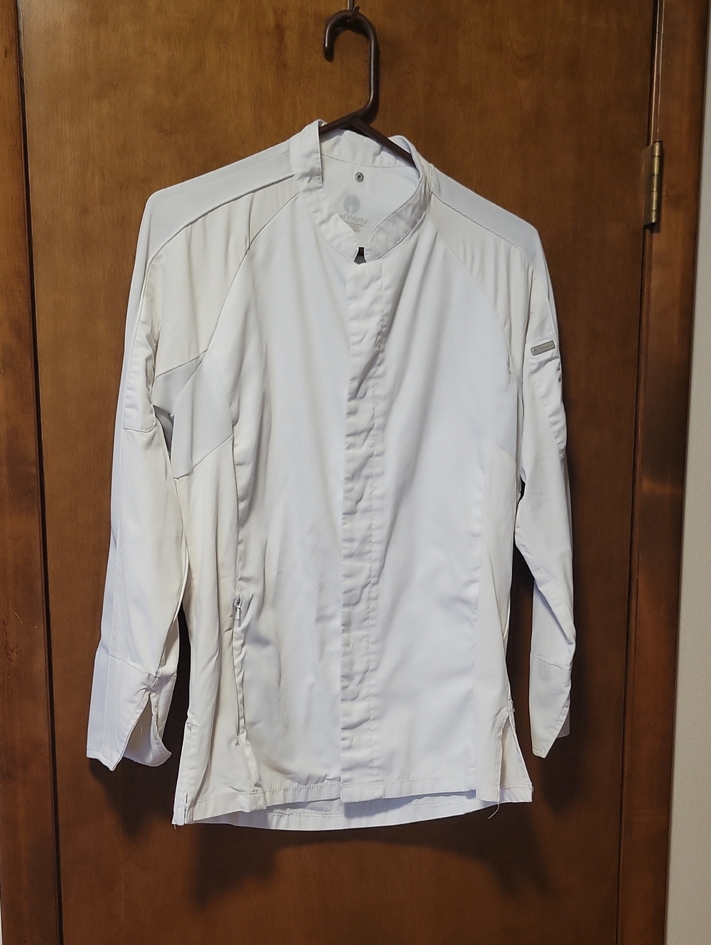 White Chefworks Performance Ventilated Long Sleeve Snap Coat Mens S